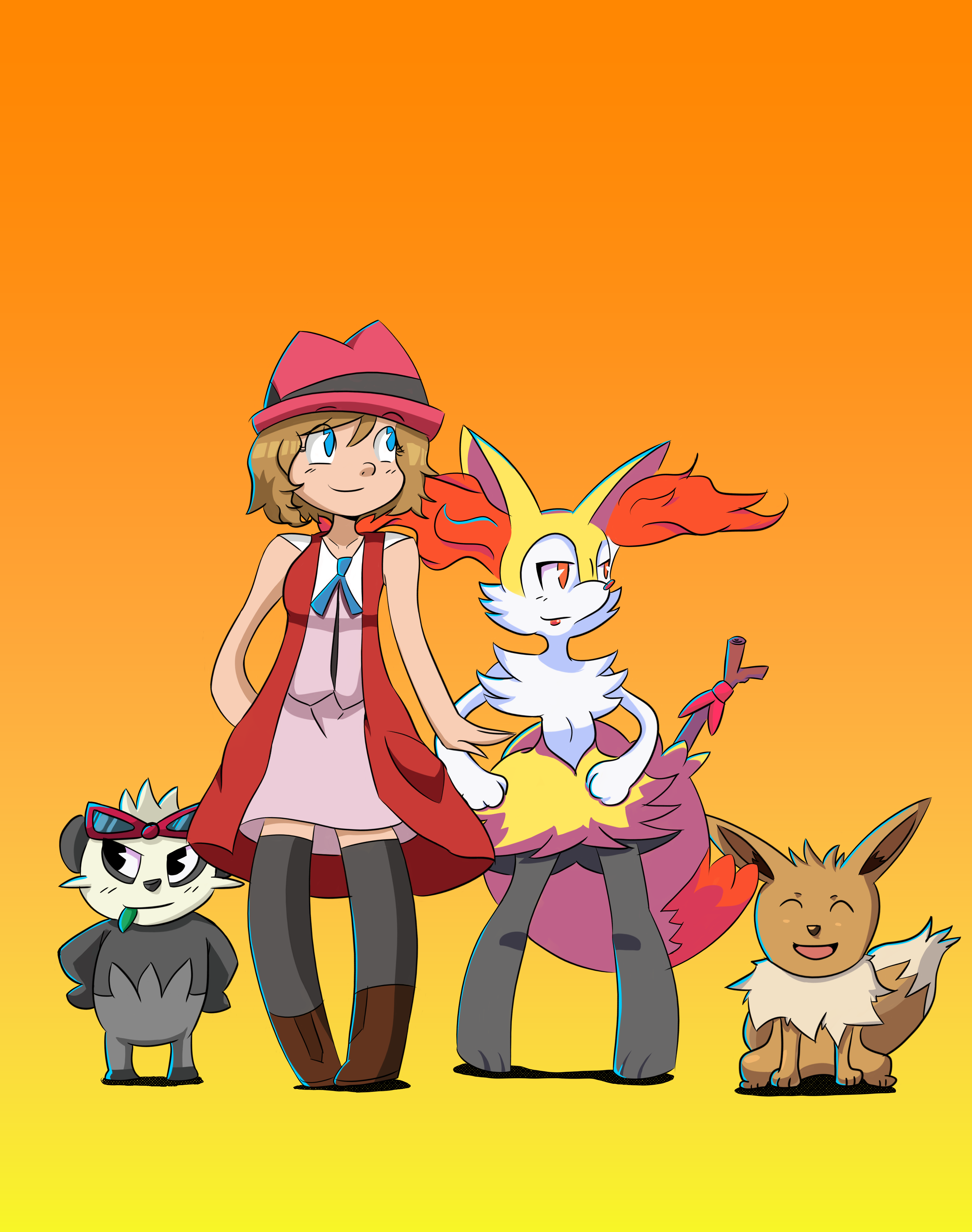 Serena and her pokemons