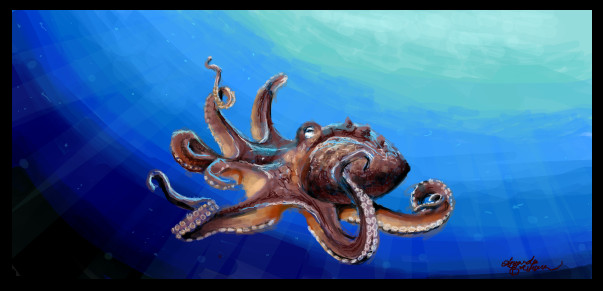 Facebook Graffiti-Octopus