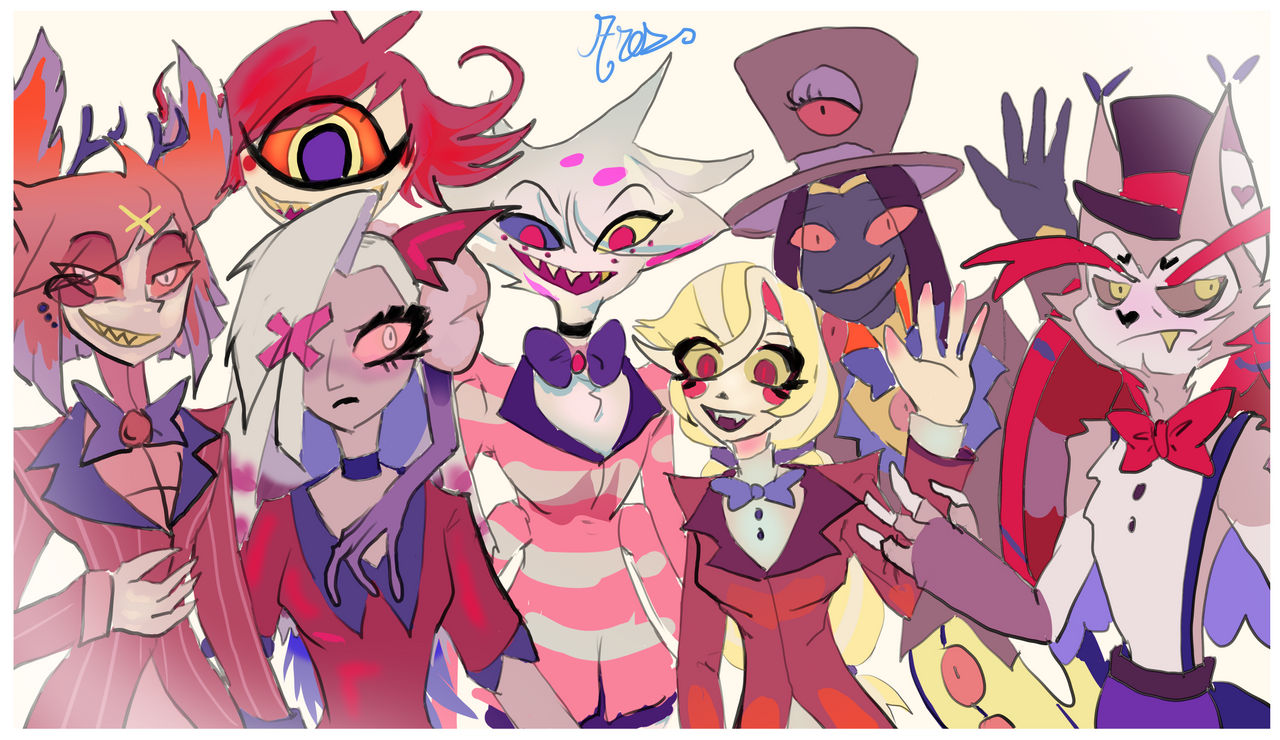 Hazbin Hotel cast at the Majestic Theater