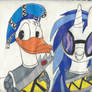 Donald And DJ pon-3 as the grey  Kyuryugers