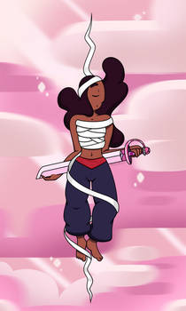 Connie with bandages