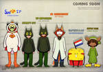 Superkip Character Lineup by Super-kip