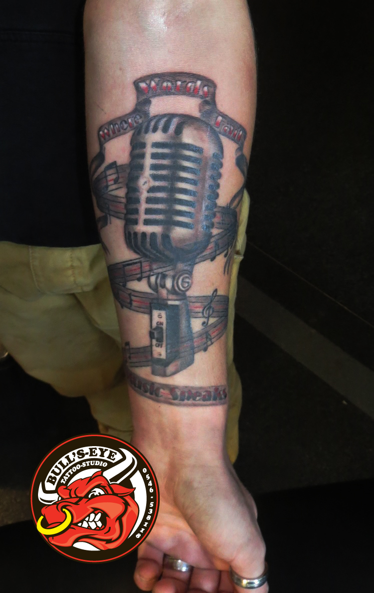 Classic Microphone Tattoo by BullseyeTattoo on DeviantArt Classic Microphone Tattoo by BullseyeTattoo on DeviantArt