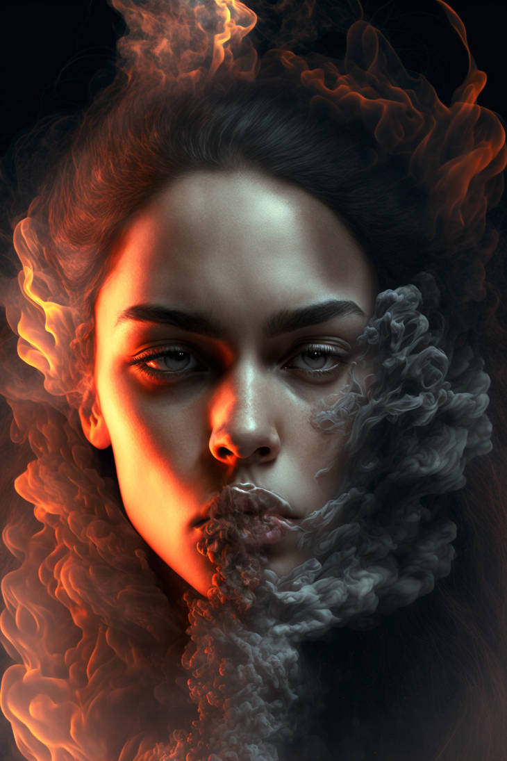 Fire Face Face of Fire and Smoke by JayNL on DeviantArt