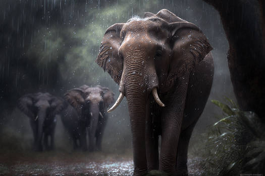 Asian Elephant in the Jungle