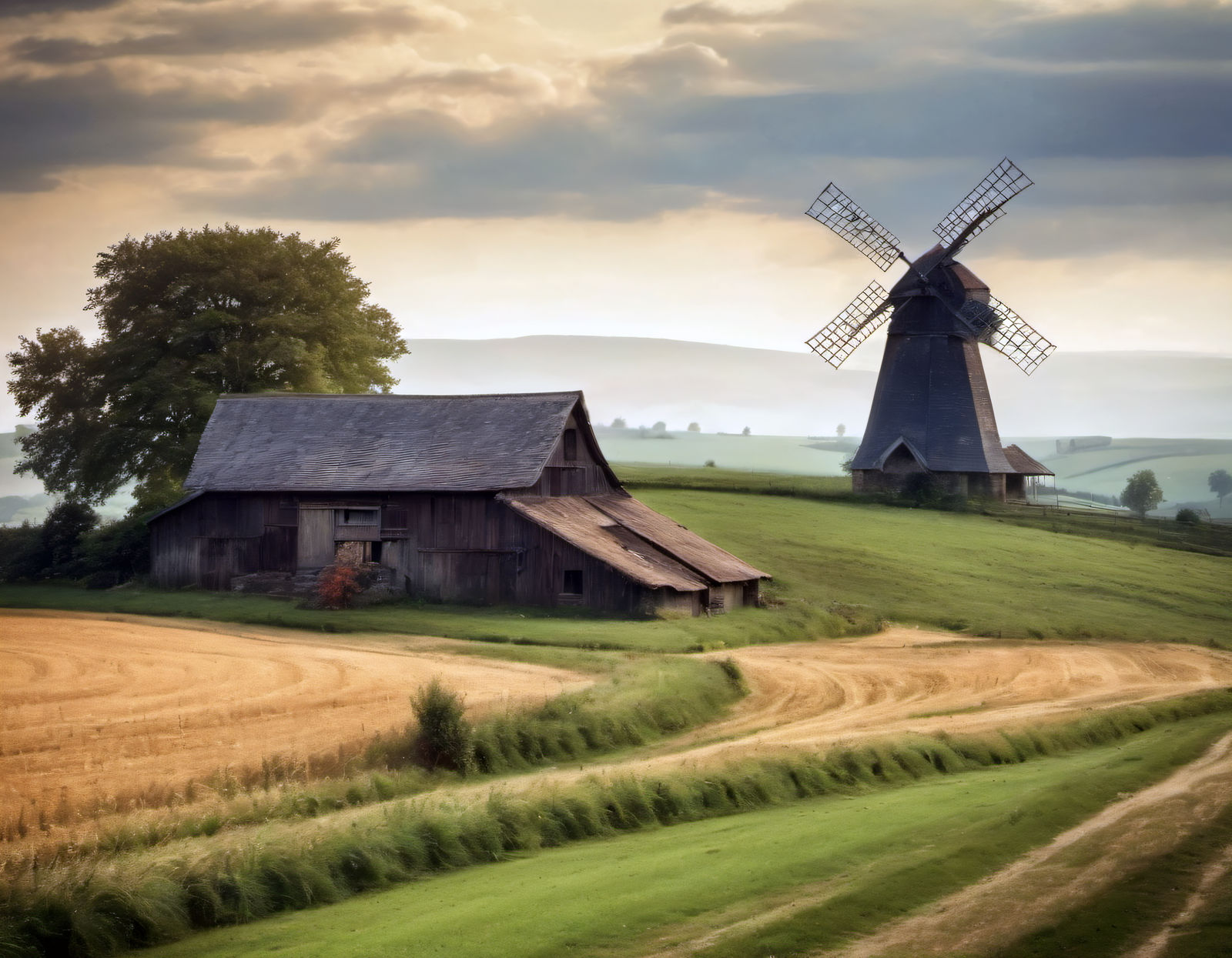 Windmill Countryside Countryside with Windmill by JayNL on DeviantArt