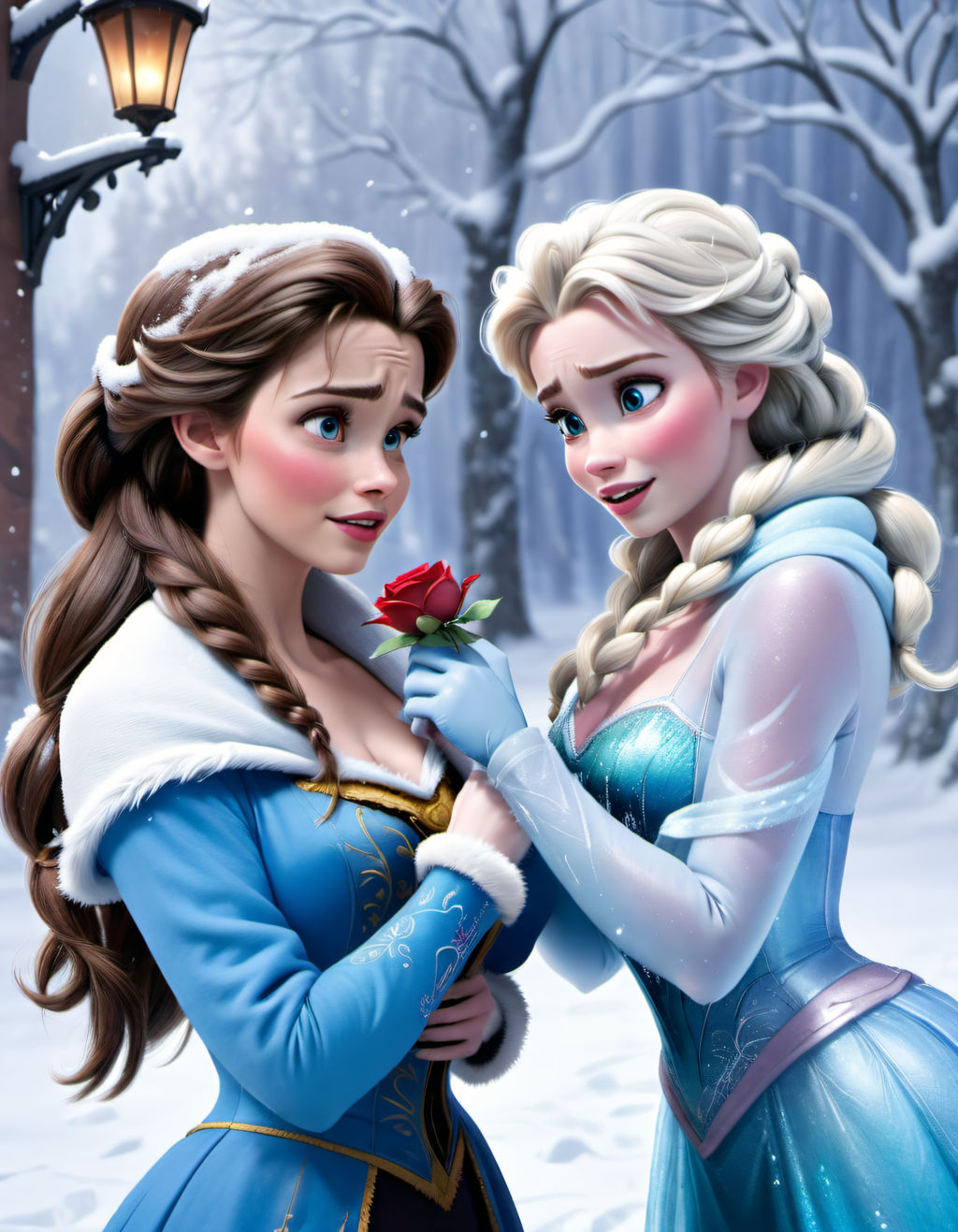 Belle and Elsa by JayNL on DeviantArt