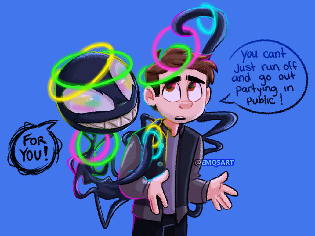 Venom loves to party by EmqsArt on DeviantArt