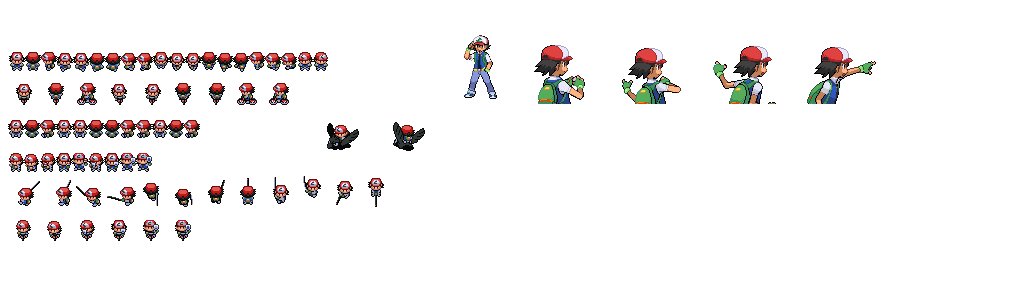 Pokemon red ds style sprites by PKMNTrainerRick on DeviantArt