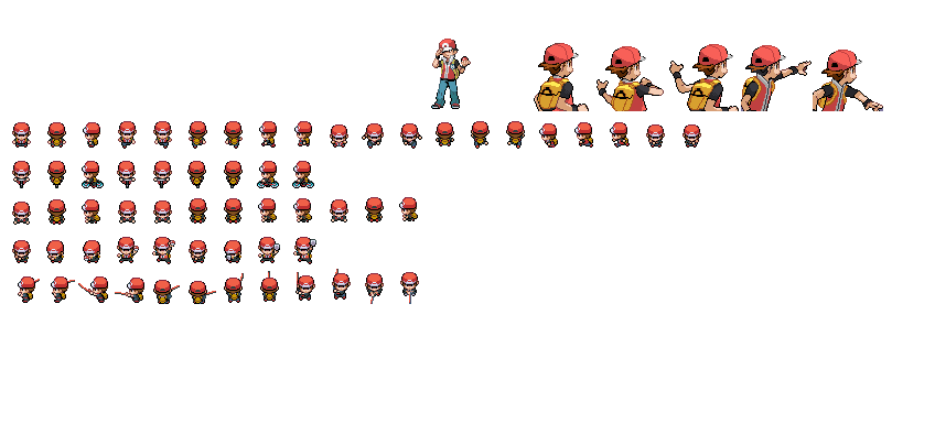 Pokemon red ds style sprites by PKMNTrainerRick on DeviantArt