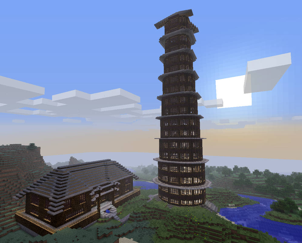 Башня майнкрафте Башня майнкрафте