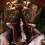 Queen on her blood throne