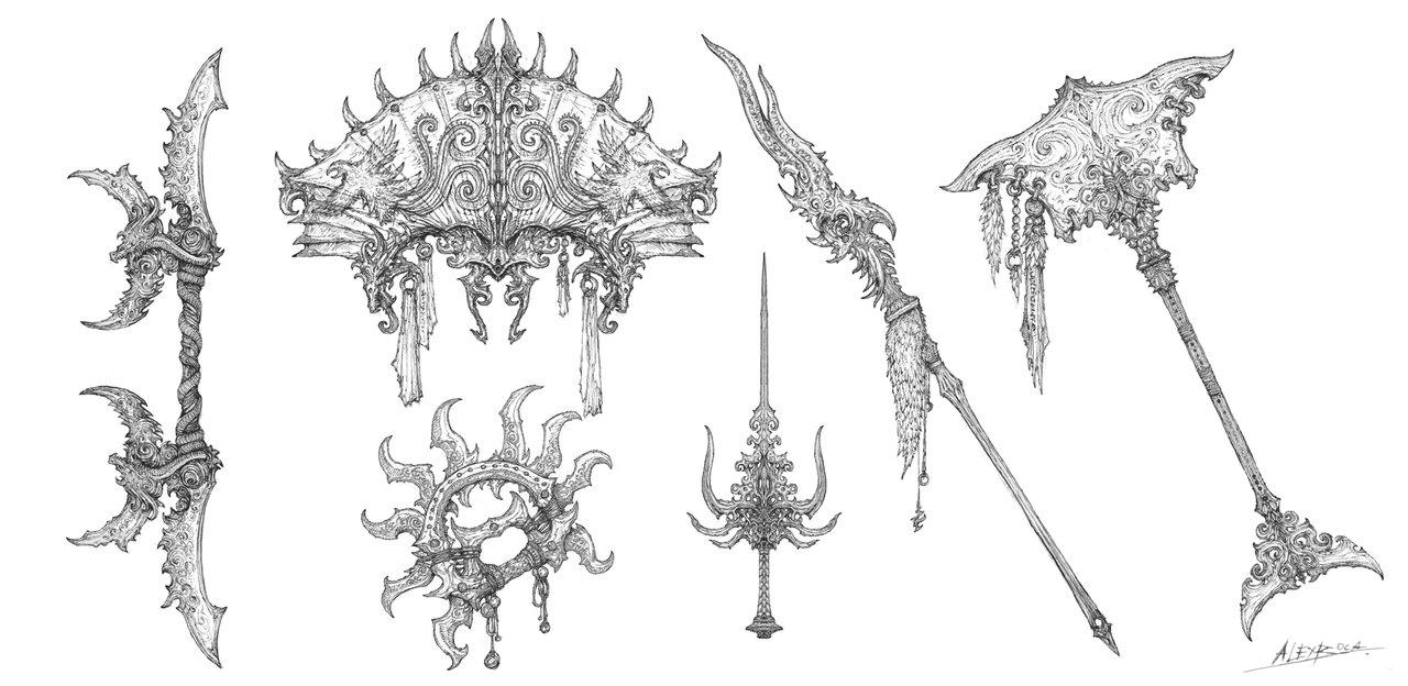 Exotic weapon concepts by AlexBoca on DeviantArt