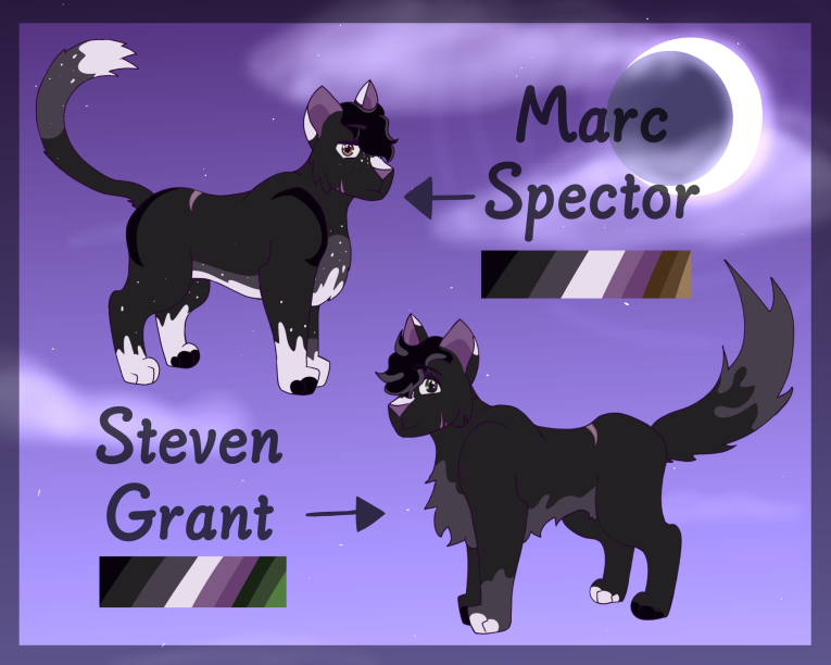 Steven Grant and Marc Spector / Moon Knight by teddystarlight on