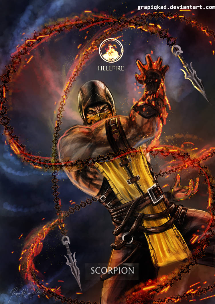 Mortal Kombat X- Scorpion Hellfire Variation by Grapiqkad on DeviantArt