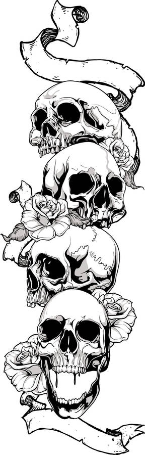 4 Skulls Tattoo By Neon05-d5cxfp6