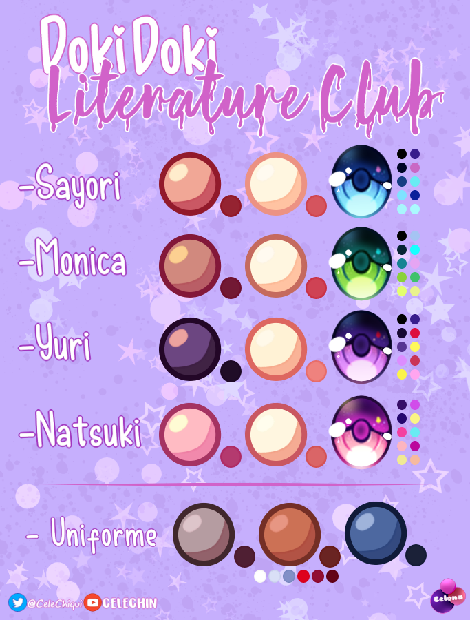 Doki Color Game Doki doki Literature Club - Color Palette by CeleCHIN on DeviantArt