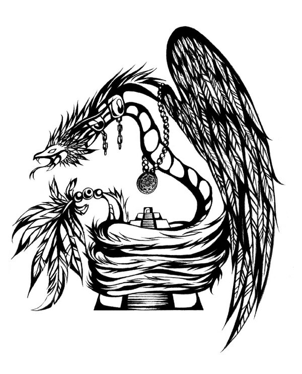 Tribal Quetzalcoatl Tattoo by Avadras on DeviantArt