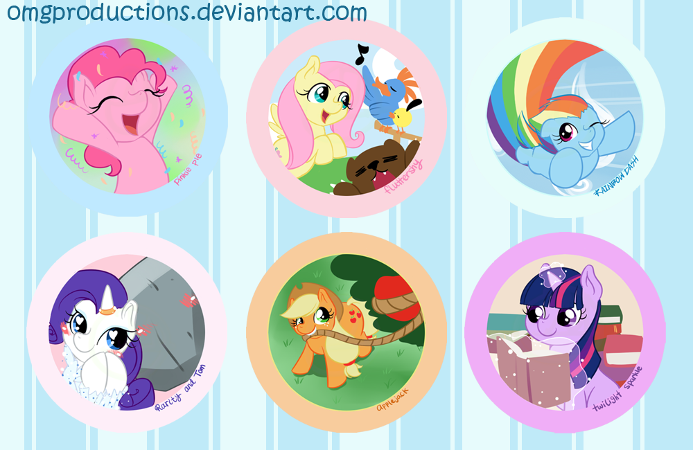 Mane 6 button set