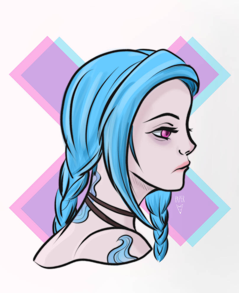 Jinx portrait by PaperVulpix on DeviantArt