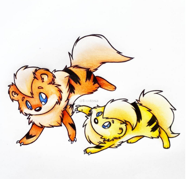 Growlithe and Shiny