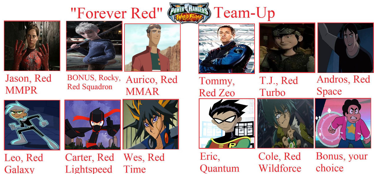 Red Forever Deviantart My Forever Red Cast by ShadowRider95033 on DeviantArt