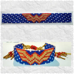 Beaded Wonder Woman Bracelet