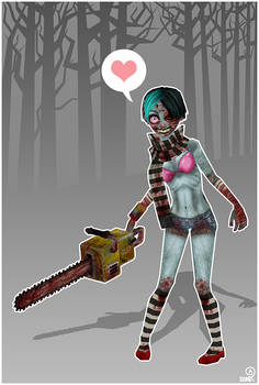 Emo Zombie got a chainsaw
