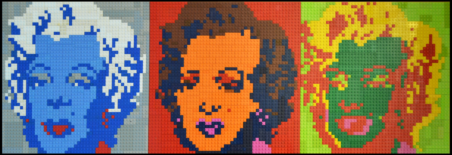 Andy Warhol Marilyn Tryptich - LEGO Mosaic