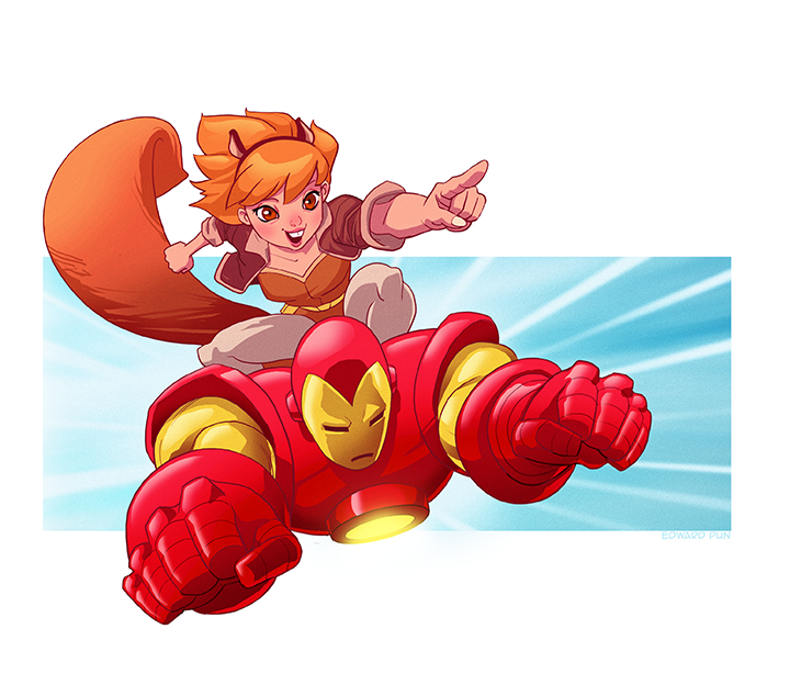 Squirrel Girl and Iron Man