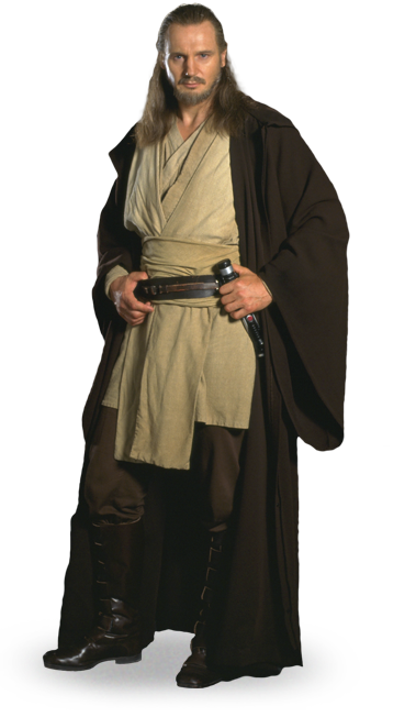 Qui-Gon Jinn es un personaje de Star Wars que aparece en el primer episodio de la saga, Star Wars: Episodio I - La Amenaza Fantasma. Fue interpretado por el actor británico Liam Neeson. Qui-Gon fue un noble Caballero Jedi en los tiempos de la Antigua república o la Orden Jedi.