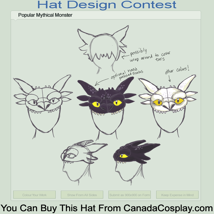 Cute Dragon Hat Design