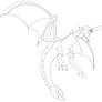 Panzer Dragoon Saga Glide Wing Line Drawing