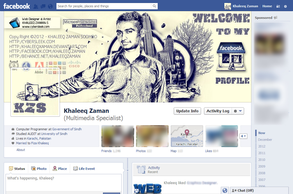 Facebook cover retro style