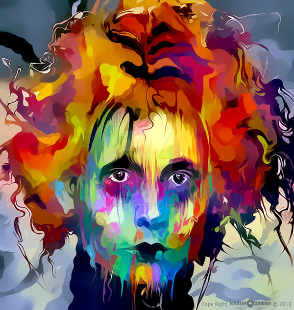 Rainbow face Digital Vexel Artwork