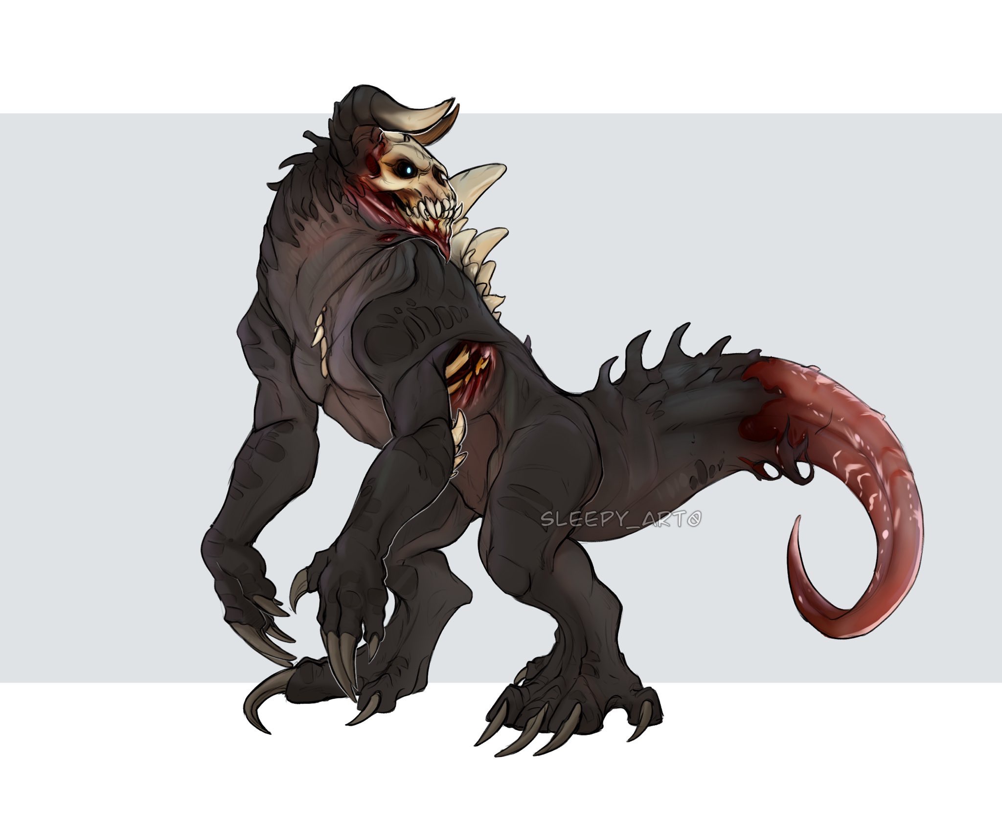 Deathclaw Inflation Deviantart Deathclaw concept art - oc by SleepyArt0 on DeviantArt
