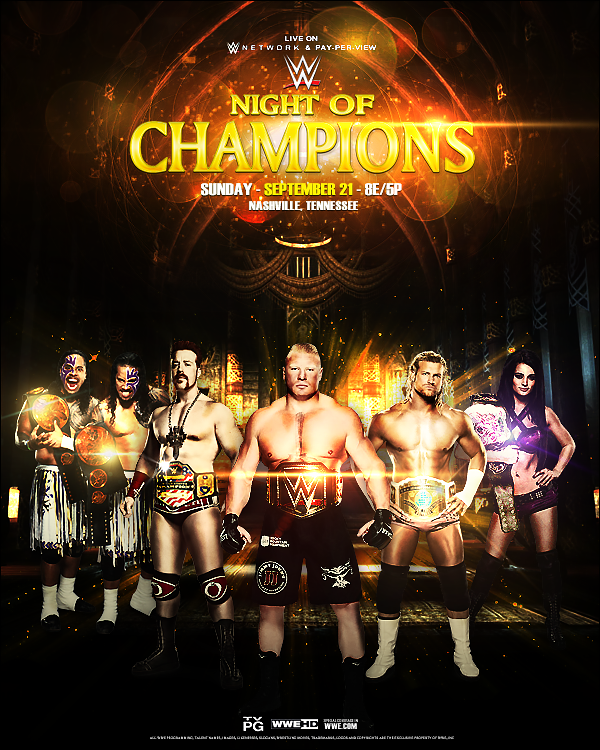 WWE Night of Champions 2014 Custom Poster