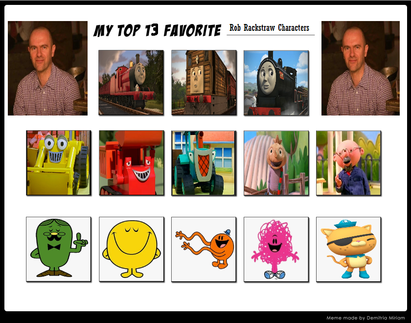 My Top 13 Favorite Rob Rackstraw Characters by NoahIsHere18 on DeviantArt