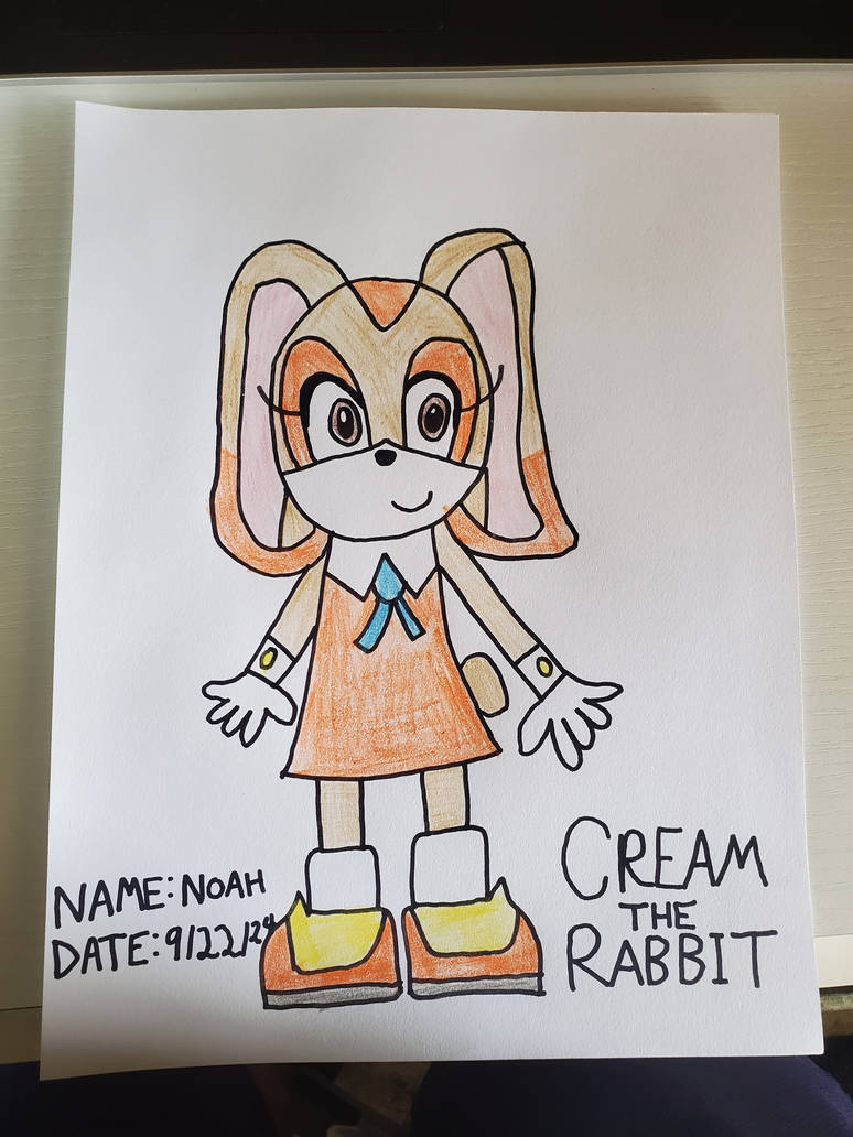Cream The Rabbit Drawing Guide My Hand Drawing of Cream the Rabbit by NoahIsHere18 on DeviantArt