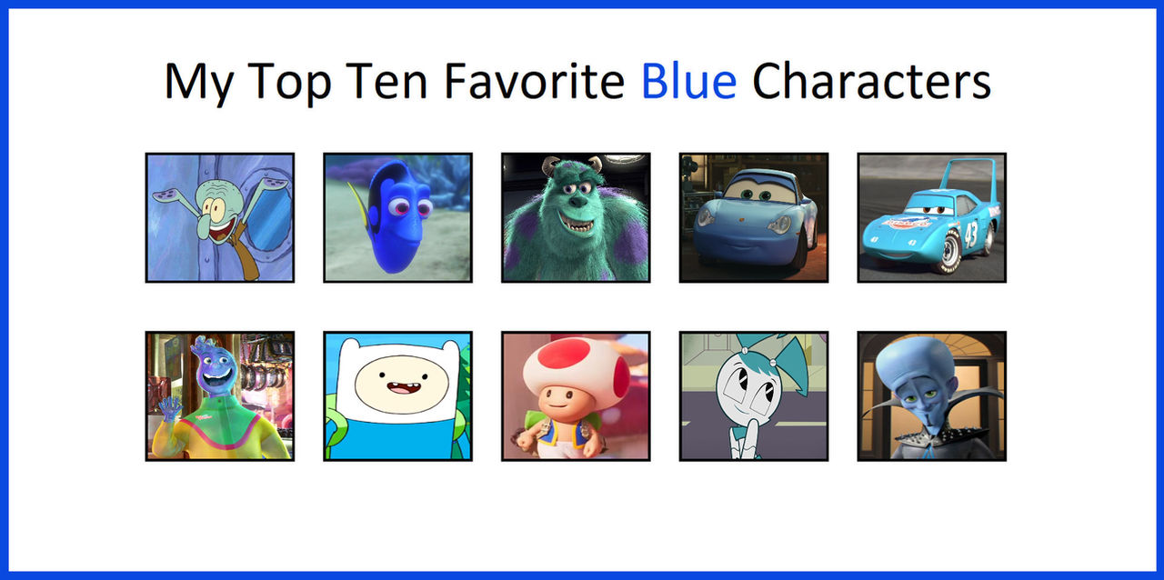 My Top 10 Favorite Blue Characters (Part 2) by NoahIsHere18 on DeviantArt