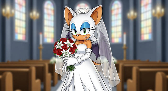 Rouge the Bat in Wedding Dress