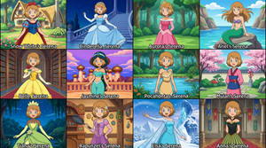 Serena in Disney Princess Dresses