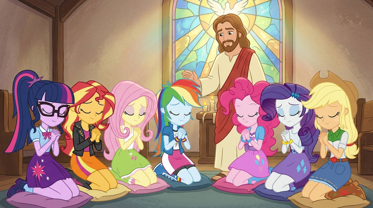 Mlp Praying Humane Seven Praying to Jesus by NoahIsHere18 on DeviantArt