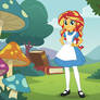 Sunset Shimmer in Alice's Dress