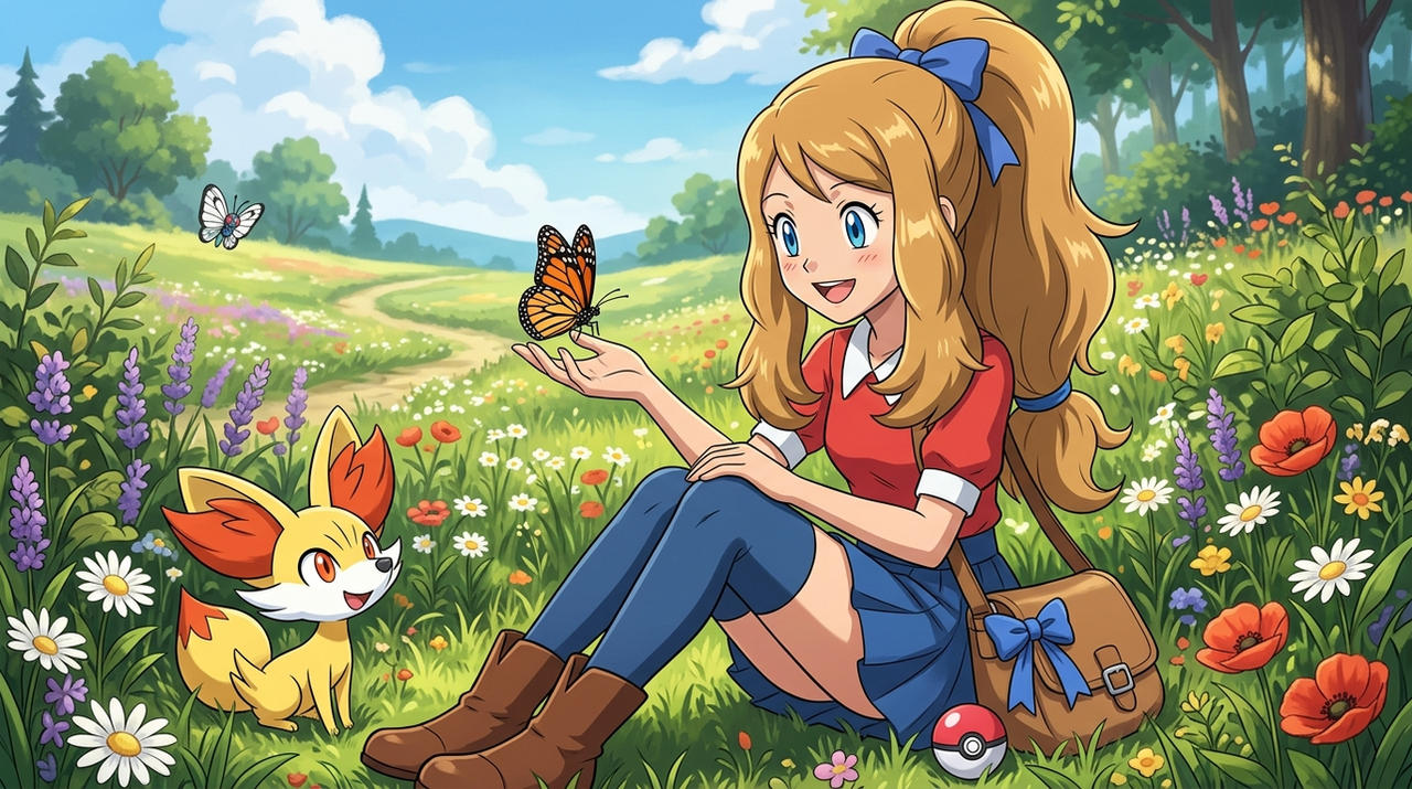 Serena Butterfly Lands on Her Hand by NoahIsHere18 on DeviantArt
