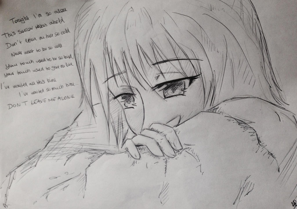 sad anime girl by blackoutpieces on DeviantArt