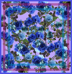 A Field of Blue (Scarf Design)