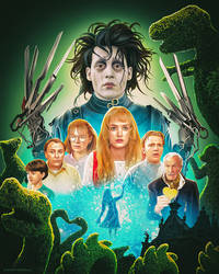 Edward Scissorhands Illustrated Poster