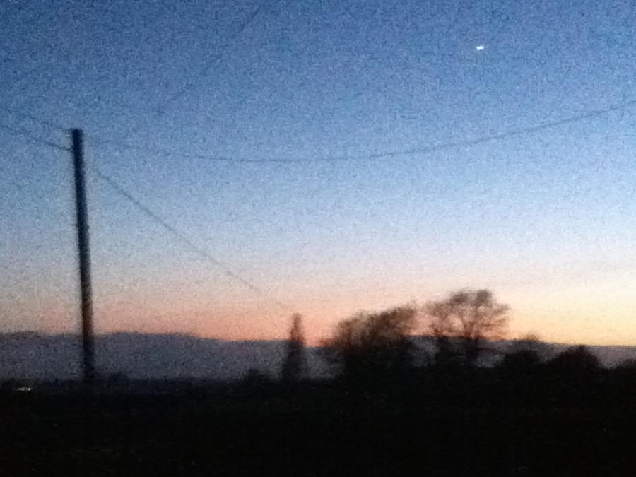 England's dusk sky