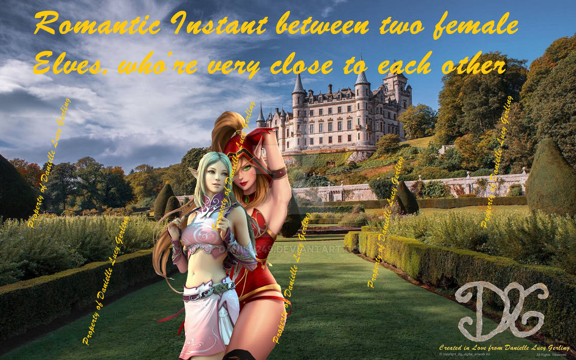 Two Female Elves In Romantic Togetherness By Danilu249 On DeviantArt two-female-elves-in-romantic-togetherness-by-danilu249-on-deviantart